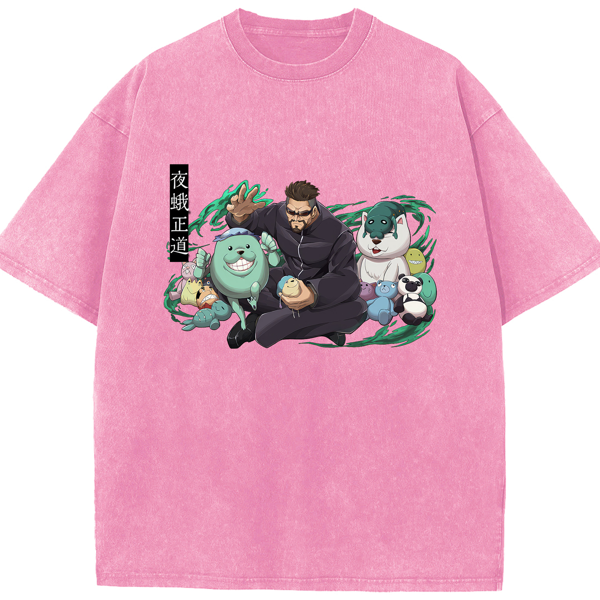 （画像用） 呪術廻戦 Jujutsu Kaisen 綿100% ヴィンテージ風 半袖Tシャツ（フロントプリント）